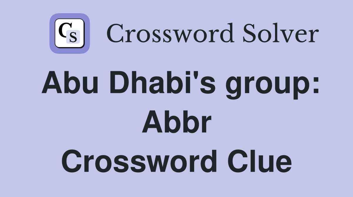 tour group abbr crossword clue